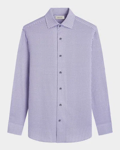 Bugatchi Men's Ooohcotton Devon Sport Shirt In Platinum