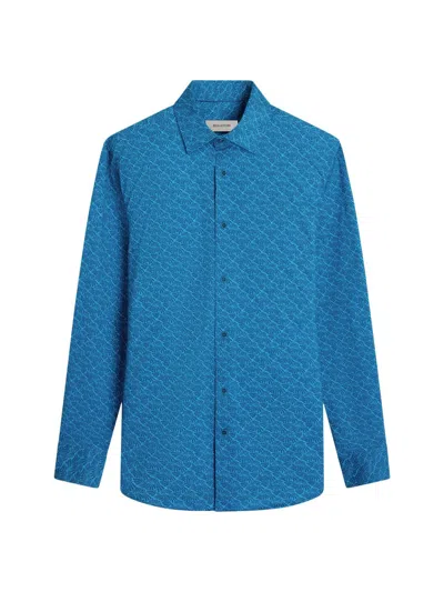 Bugatchi Men's Ooohcotton James Button-front Shirt In Blue