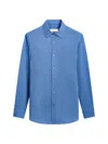 Bugatchi Men's Ooohcotton James Button-front Shirt In Blue
