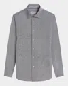 Bugatchi Men's Ooohcotton James Micro-stripe Sport Shirt In Black