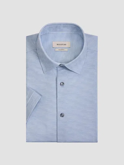 Bugatchi Men's Ooohcotton Miles Short-sleeve Shirt In Blue
