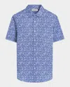 Bugatchi Men's Ooohcotton Miles Sport Shirt In Steel
