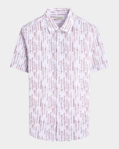 Bugatchi Men's Orson Seersucker Geometric Short-sleeve Shirt
