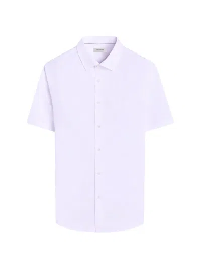 Bugatchi Men's Orson Woven Cotton Shaped Button-front Shirt In White