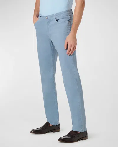 Bugatchi Men's Printed 5-pocket Pants In Air Blue