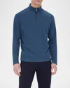 Bugatchi Quarter Zip Performance Pullover In Blue