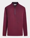 Bugatchi Quarter Zip Pullover In Plum