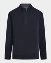 Bugatchi Quarter Zip Pullover In Black
