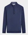 Bugatchi Quarter Zip Pullover In Navy