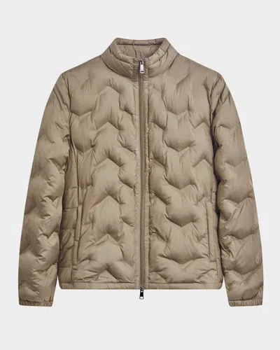 BUGATCHI MEN'S QUILTED FULL-ZIP BOMBER JACKET