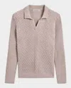 Bugatchi Merino Wool Johnny Collar Sweater In Willow
