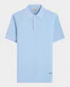 Bugatchi Tipped Contrast Collar Polo Sweater In Air Blue