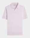 Bugatchi Tipped Johnny Collar Polo In Almond