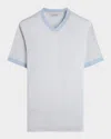 Bugatchi Men's Contrast Trim Pima Cotton T-shirt In Blue