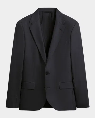 Bugatchi Men's Single-breasted Sharkskin Travel Blazer In Black