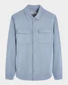 Bugatchi Men's Soft Knit Shirt Jacket In Blue