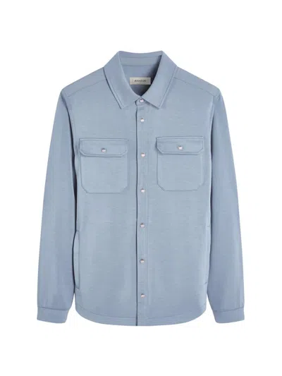 Bugatchi Men's Soft Knit Shirt Jacket In Blue