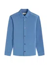 Bugatchi Soft Touch Knit Shirt Jacket In Blue