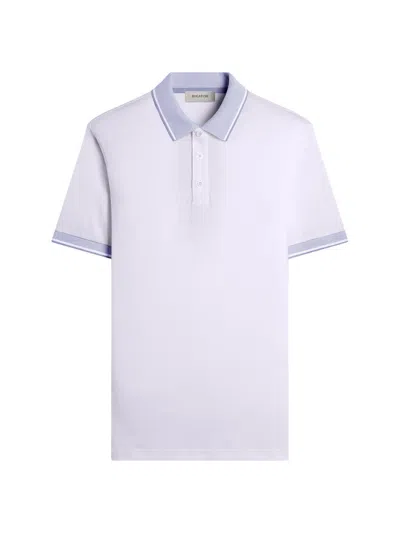 Bugatchi Men's Solid Cotton Polo Shirt In White