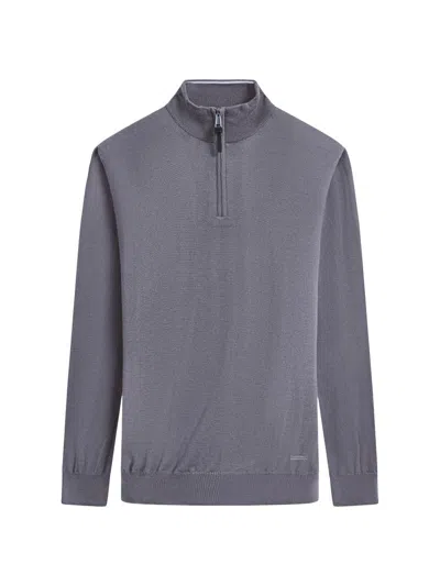 Bugatchi Men's Spencer Wool Half-zip Sweater In Gray