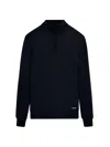 Bugatchi Men's Spencer Wool Half-zip Sweater In Black