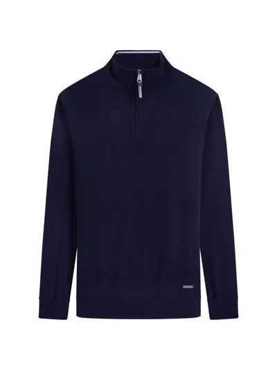 BUGATCHI MEN'S SPENCER WOOL HALF-ZIP SWEATER