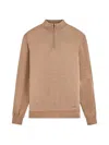 Bugatchi Men's Spencer Wool Half-zip Sweater In Brown