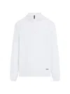 Bugatchi Merino Wool Quarter Zip Pullover In White