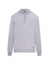 Bugatchi Men's Spencer Wool Half-zip Sweater In Silver