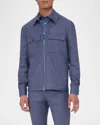 Bugatchi Men's Stretch Wool Travel Jacket In Cobalt