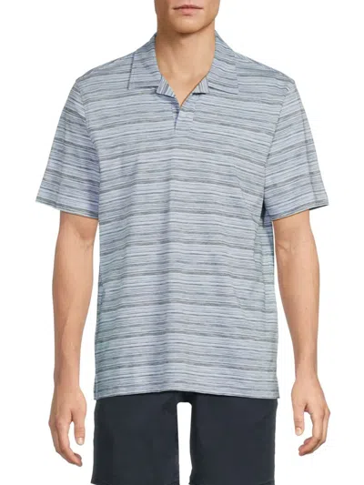 BUGATCHI MEN'S STRIPED COTTON POLO SHIRT