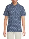 Bugatchi Men's Tech Short-sleeve Polo Shirt In Blue Jade