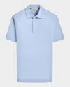 Bugatchi Men's Three-button Polo Shirt In Air Blue