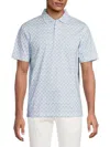 Bugatchi Men's Tree Print Stretch Cotton Polo Shirt In Blue Palm