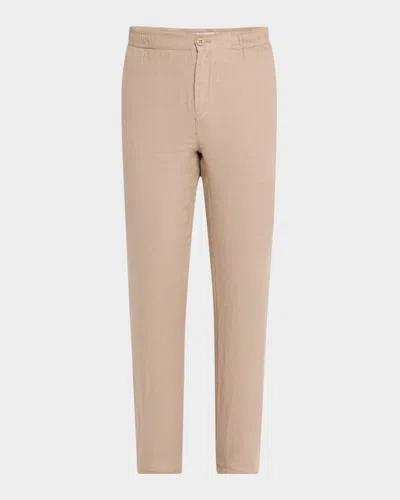 BUGATCHI MEN'S TRISTAN LINEN DRAWSTRING PANTS
