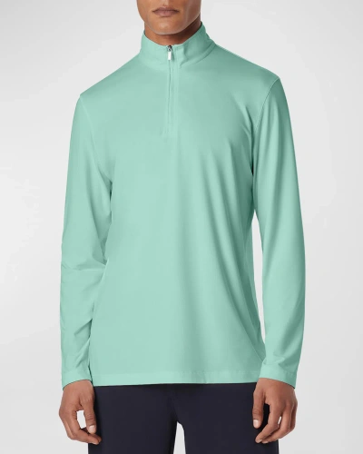 BUGATCHI MEN'S UV50 PERFORMANCE QUARTER-ZIP SWEATER