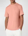 Bugatchi Crewneck Performance T-shirt In Salmon