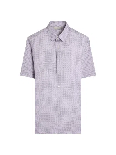Bugatchi Men's Vero Micro-dot Cotton Shirt In Purple
