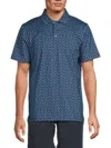 Bugatchi Men's Victor Golf Print Polo Shirt In Blue