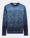Bugatchi Pattern Crewneck Merino Wool Sweater In Air Blue