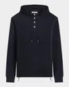 Bugatchi Men's Wool Quarter-zip Hoodie In Black