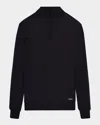 Bugatchi Men's Wool Quarter-zip Sweater In Black