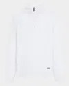 Bugatchi Merino Wool Quarter Zip Pullover In Chalk
