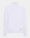 Bugatchi Sawyer Merino Wool Turtleneck Sweater In Chalk