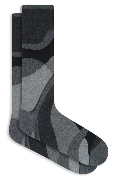Bugatchi Mercerized Cotton Blend Dress Socks In Gray