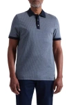 Bugatchi Mercerized Cotton Polo In Blue