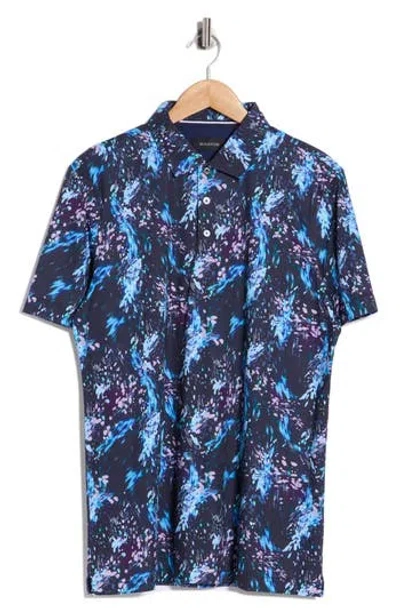 Bugatchi Mercerized Cotton Polo In Blue