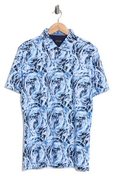 Bugatchi Mercerized Cotton Polo In Blue
