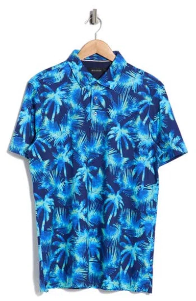 Bugatchi Mercerized Cotton Polo In Blue