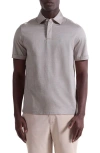 Bugatchi Mercerized Cotton Polo In Gray